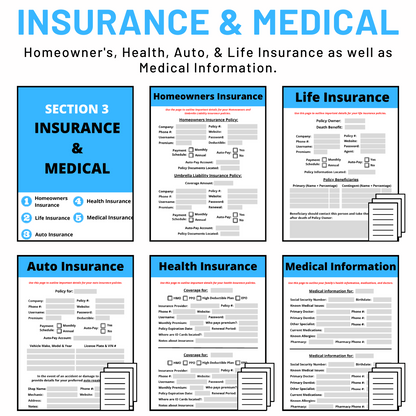 emergency binder printables