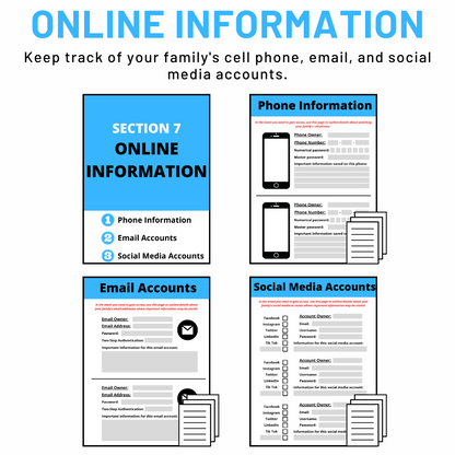 family binder for organizing online information