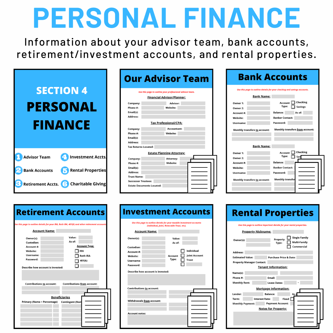 family organizational binder