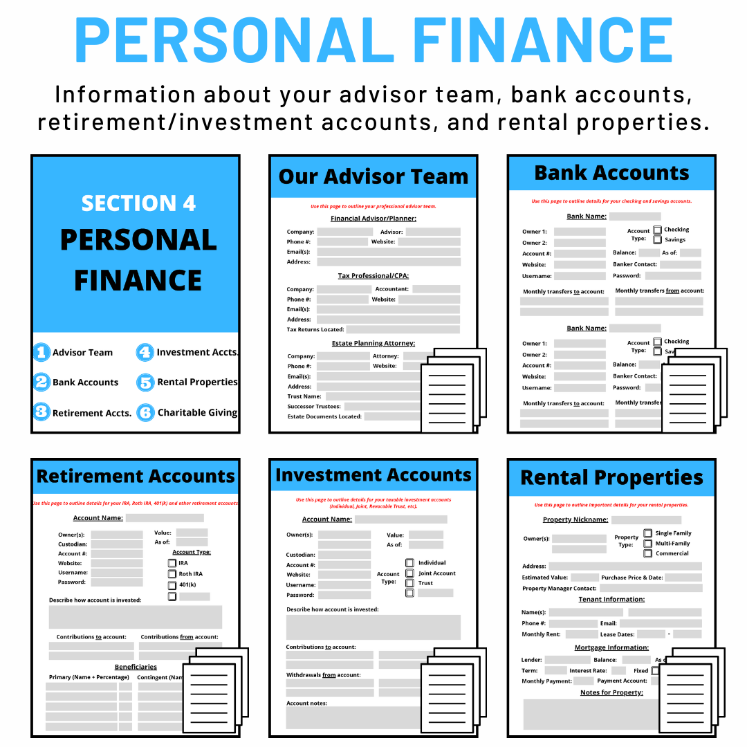 family organizational binder 