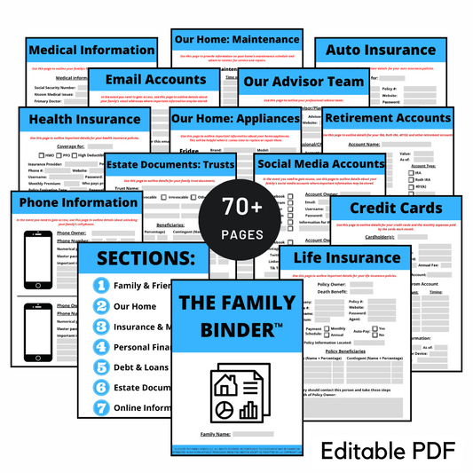 The Family Binder (Fillable PDF Download)