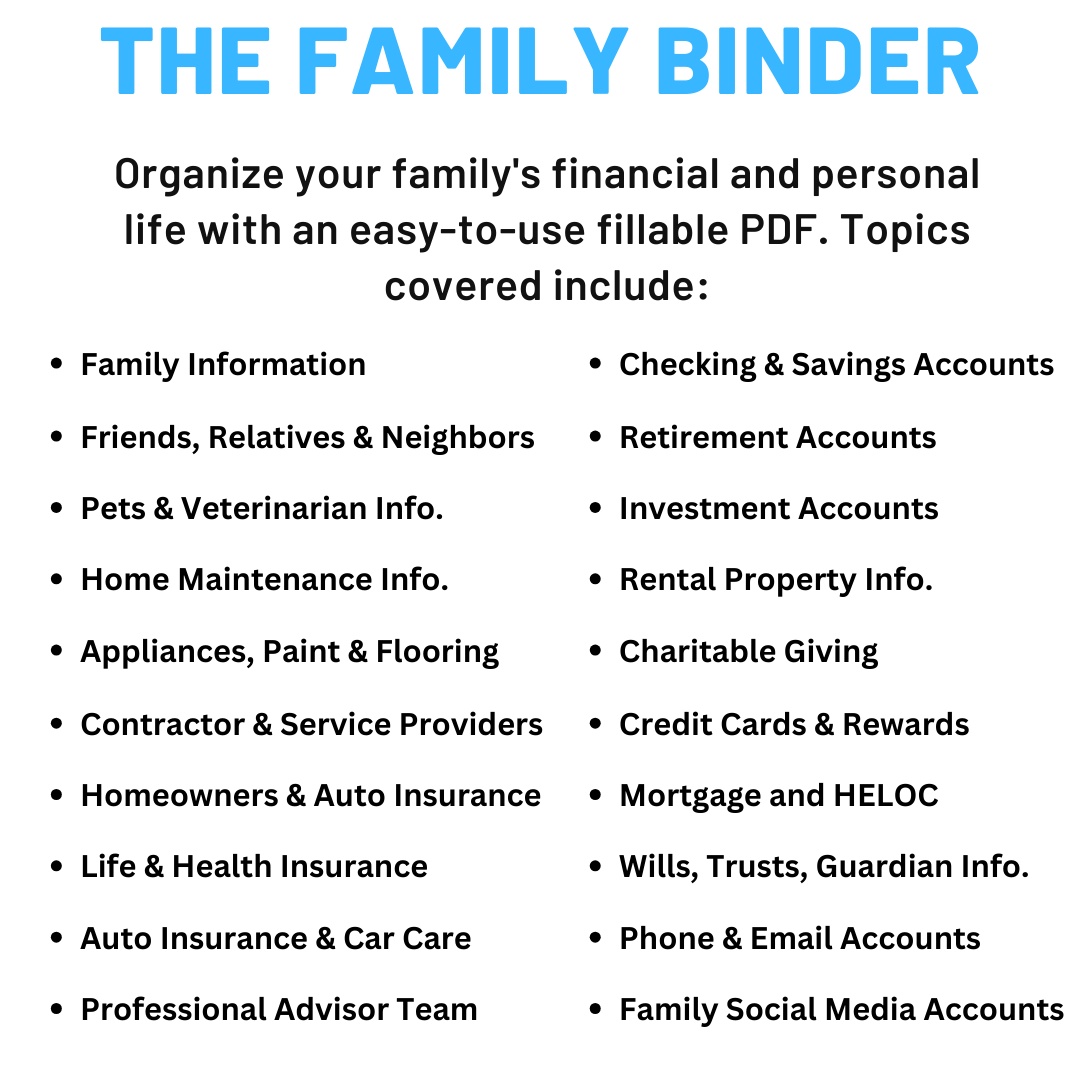 family emergency binder