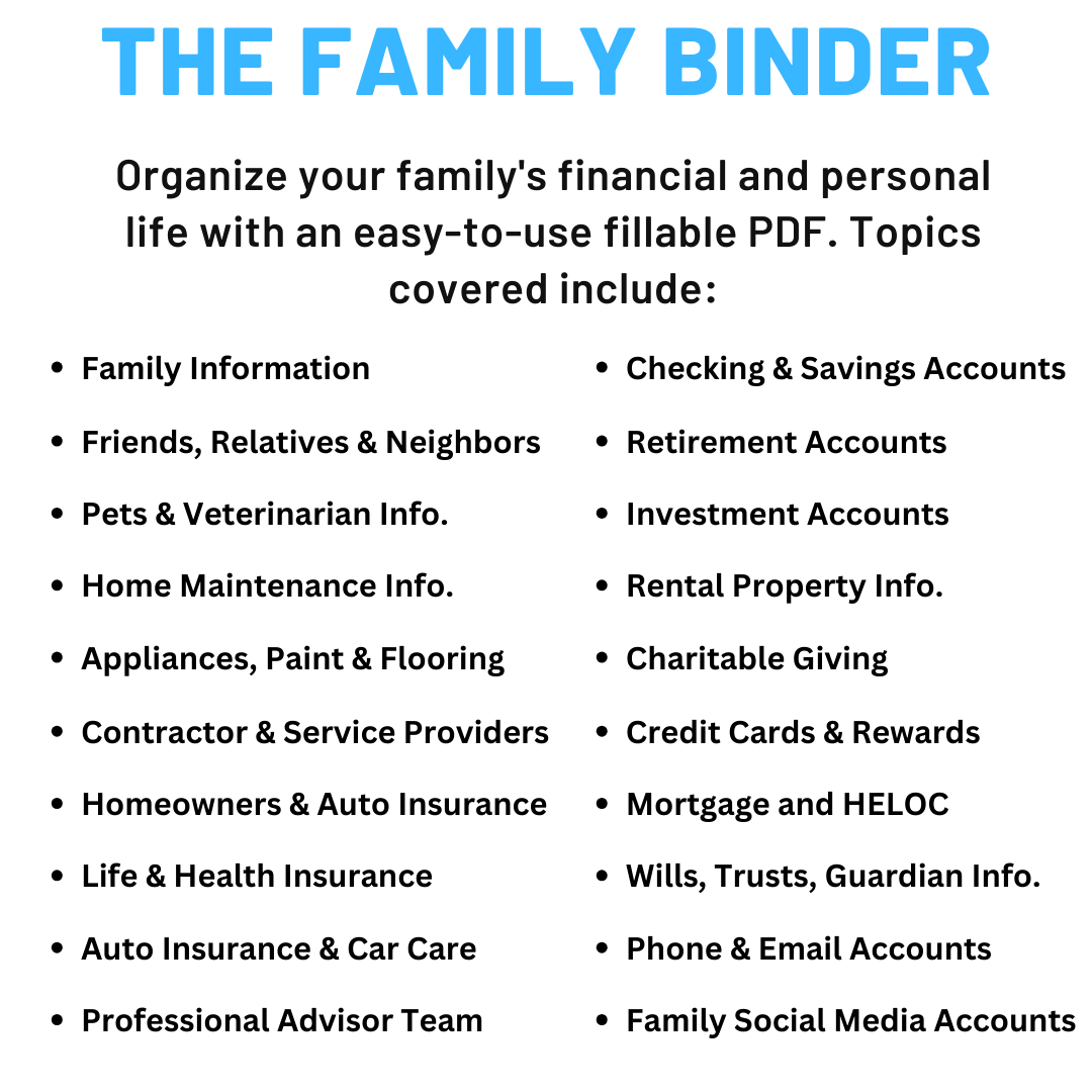 family emergency binder 