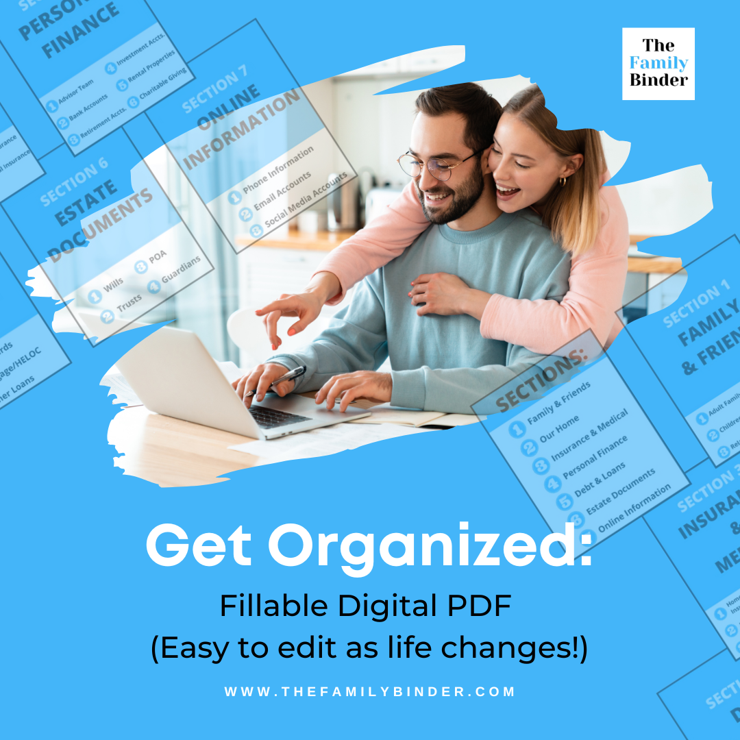 family organization binder